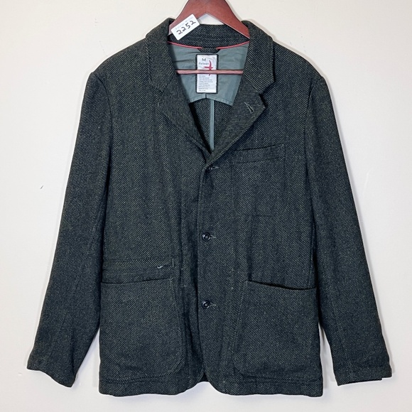 Relwen Trap Wool Blend Blazer Sport Coat Jacket - Men's Size M - Green - Picture 1 of 12